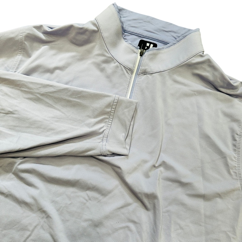 FootJoy Sweater Mens XL Lavender Micro Stripe 1898 Quarter‎ Zip Golf Pullover